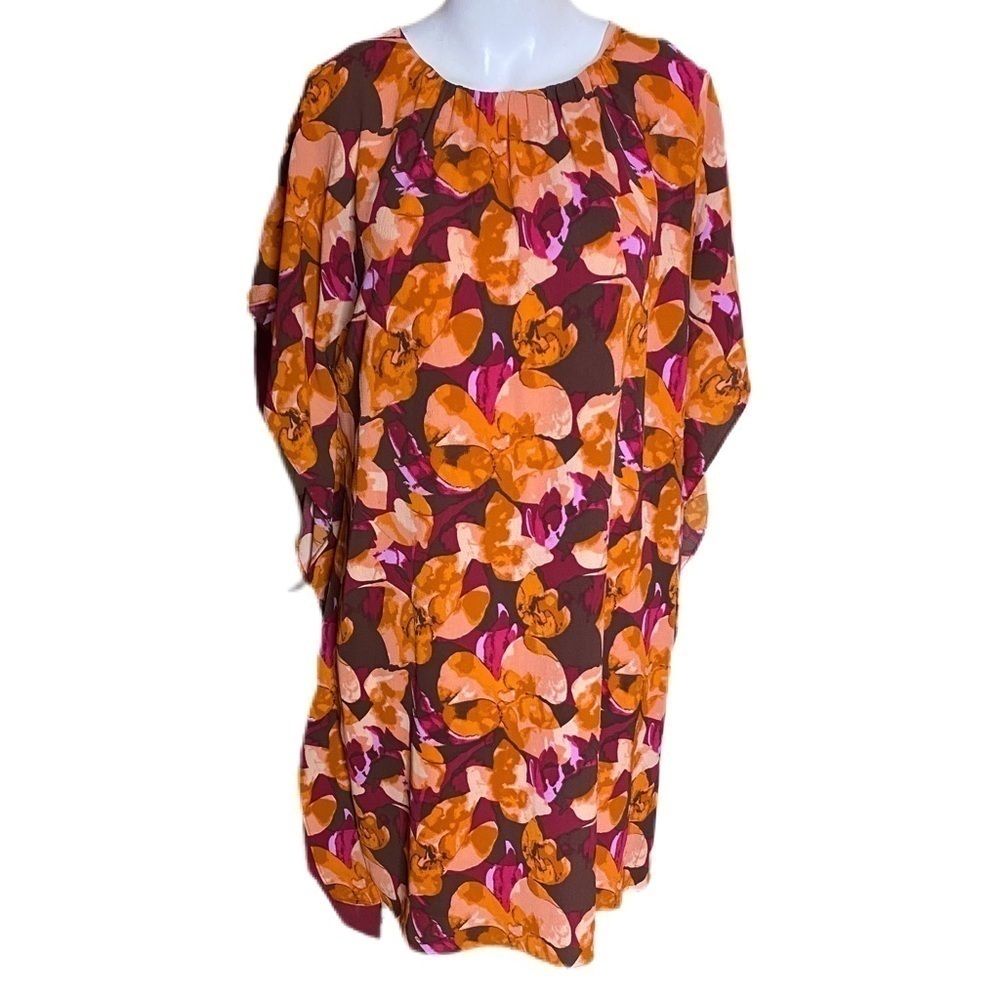 H by Halston Women Orange Casual Dress Size Small Orange Burgundy - Picture 1 of 8
